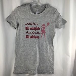 Cheer shirt gray size small